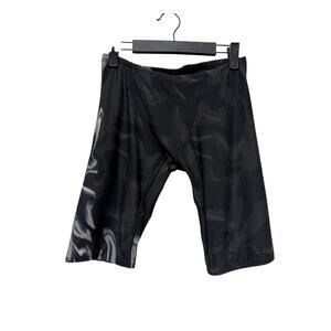 TYR Swim Shorts Trunks M (32) Jammer Vaporwave Black Drawstring Men's